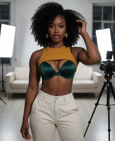 Tolani, 27, in themed lingerie and stockings